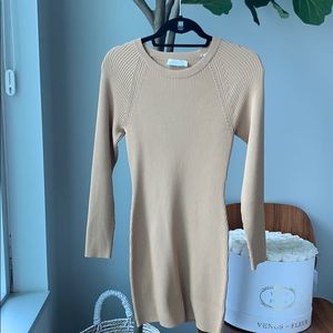 A.L.C. Tan sweater midi dress
